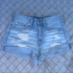 Aeropostale Light Wash Mom Shorts
